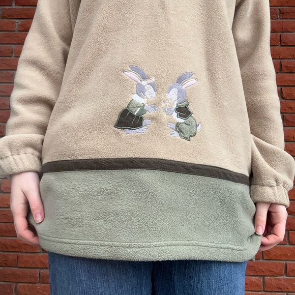 Cottagecore fleece embroidered pullover - Picture 2 of 5